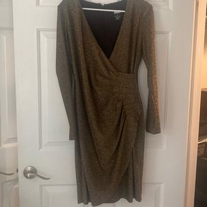 Gold sparkle cocktail dress